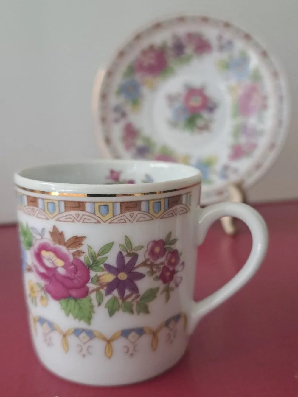 Set of Two Teacups and Saucers